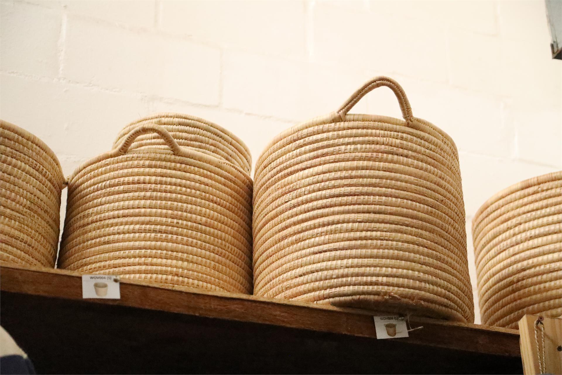 Large woven decor baskets